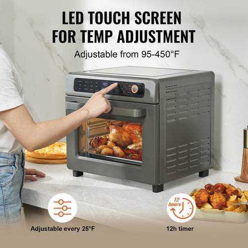 12-IN-1 Air Fryer Toaster Oven, 25L Convection Oven