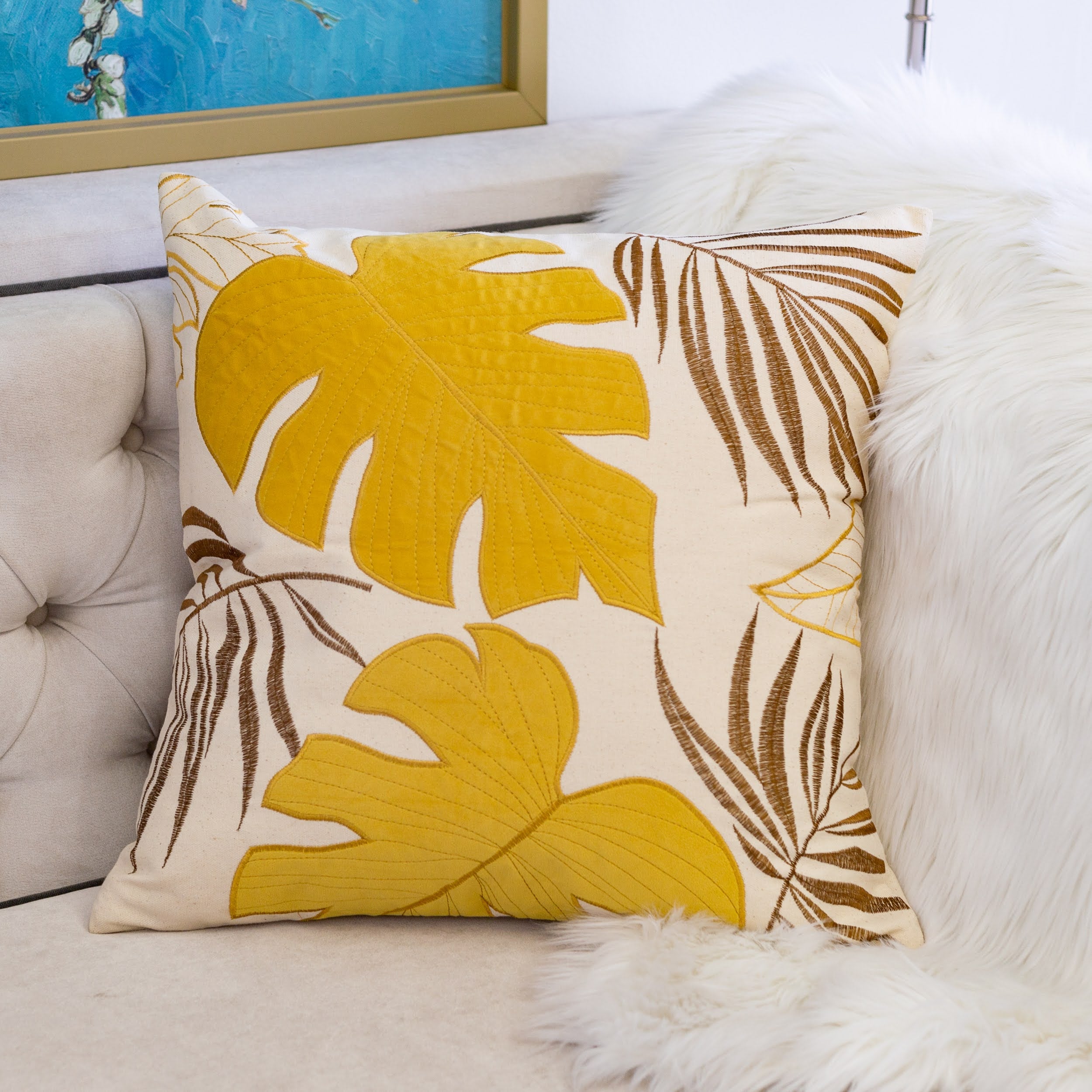 Autumn Vibes Leaf Accent Pillow - 2 Pack
