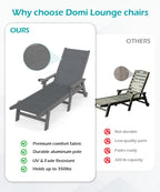HDPE Outdoor Lounge Chair with Wheels