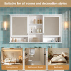 55-Inch Wall-Mount 2-in-1 Mirror Cabinet