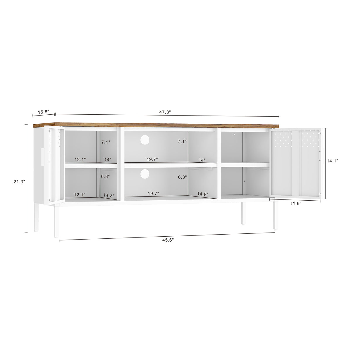 Landen 47" Metal Storage Cabinet