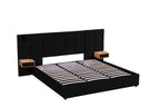 King Size Storage Velvet Upholstered Hydraulic Platform Bed