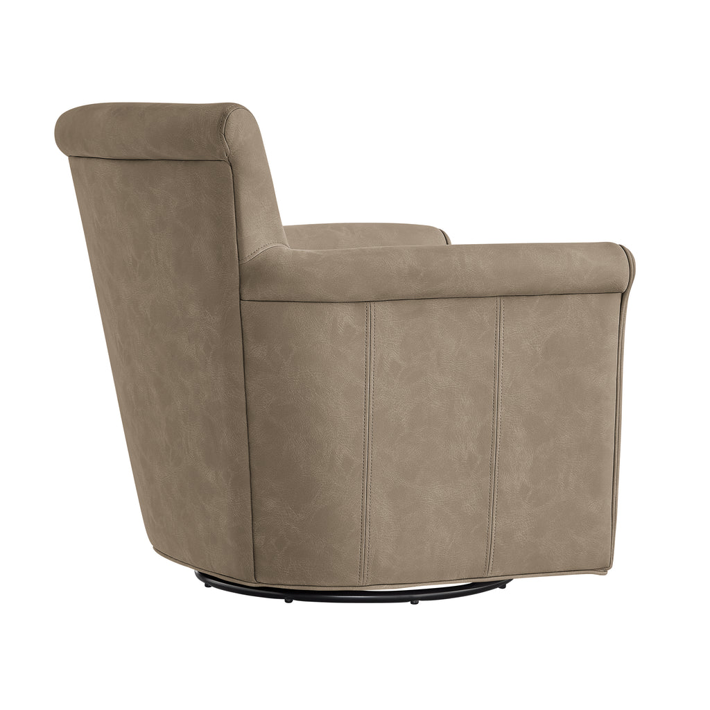 Westly Faux Leather Swivel Accent Chair - Willow