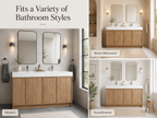 60" Freestanding Bathroom Vanity With Dual Resin Sink