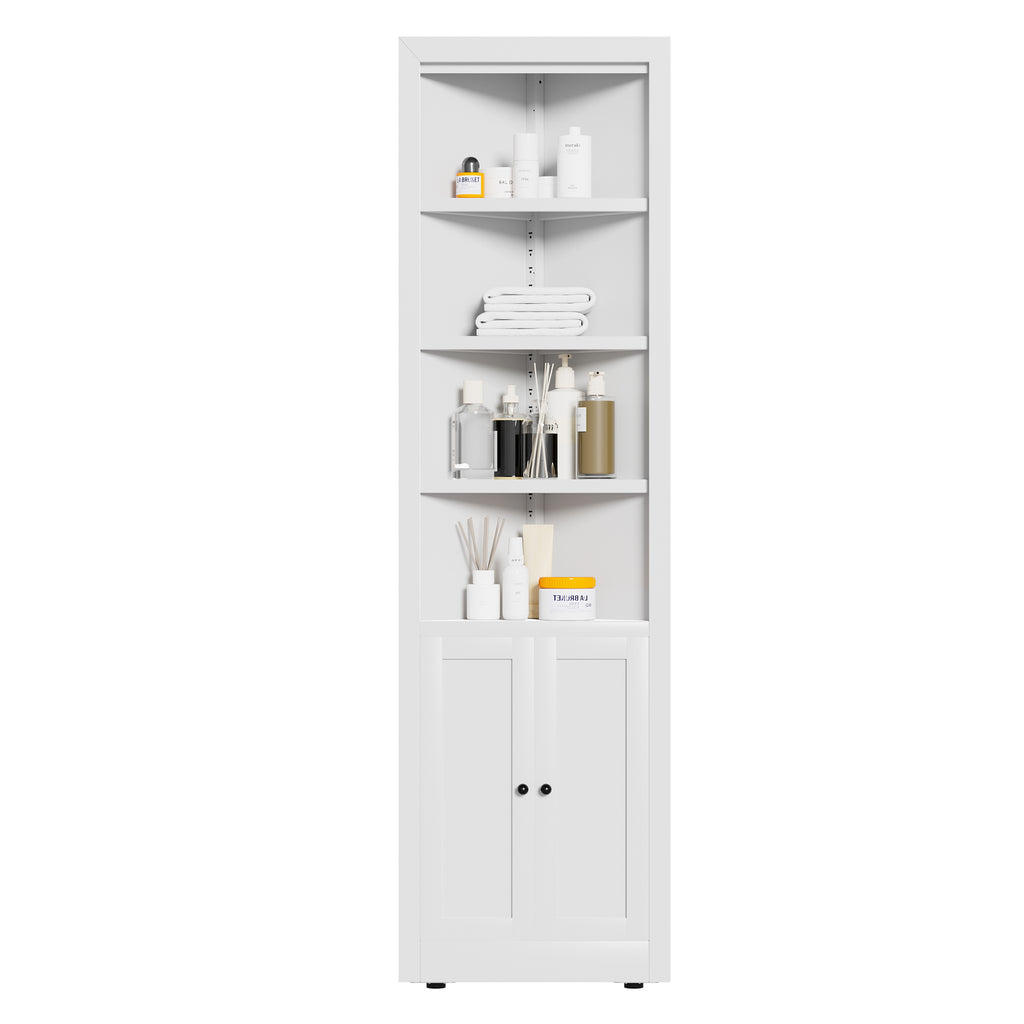 71" Tall Corner Storage Cabinet