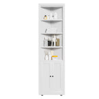 71" Tall Corner Storage Cabinet