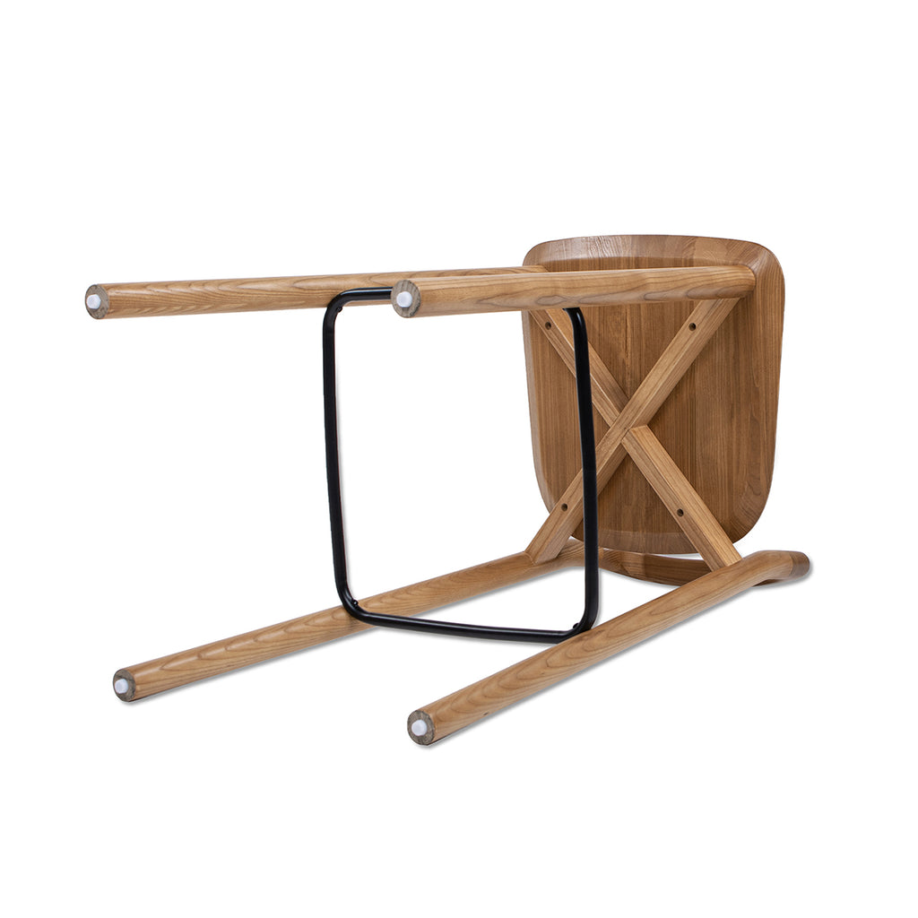 Sven 30" Modern Minimalist Low Back Wood Barstool