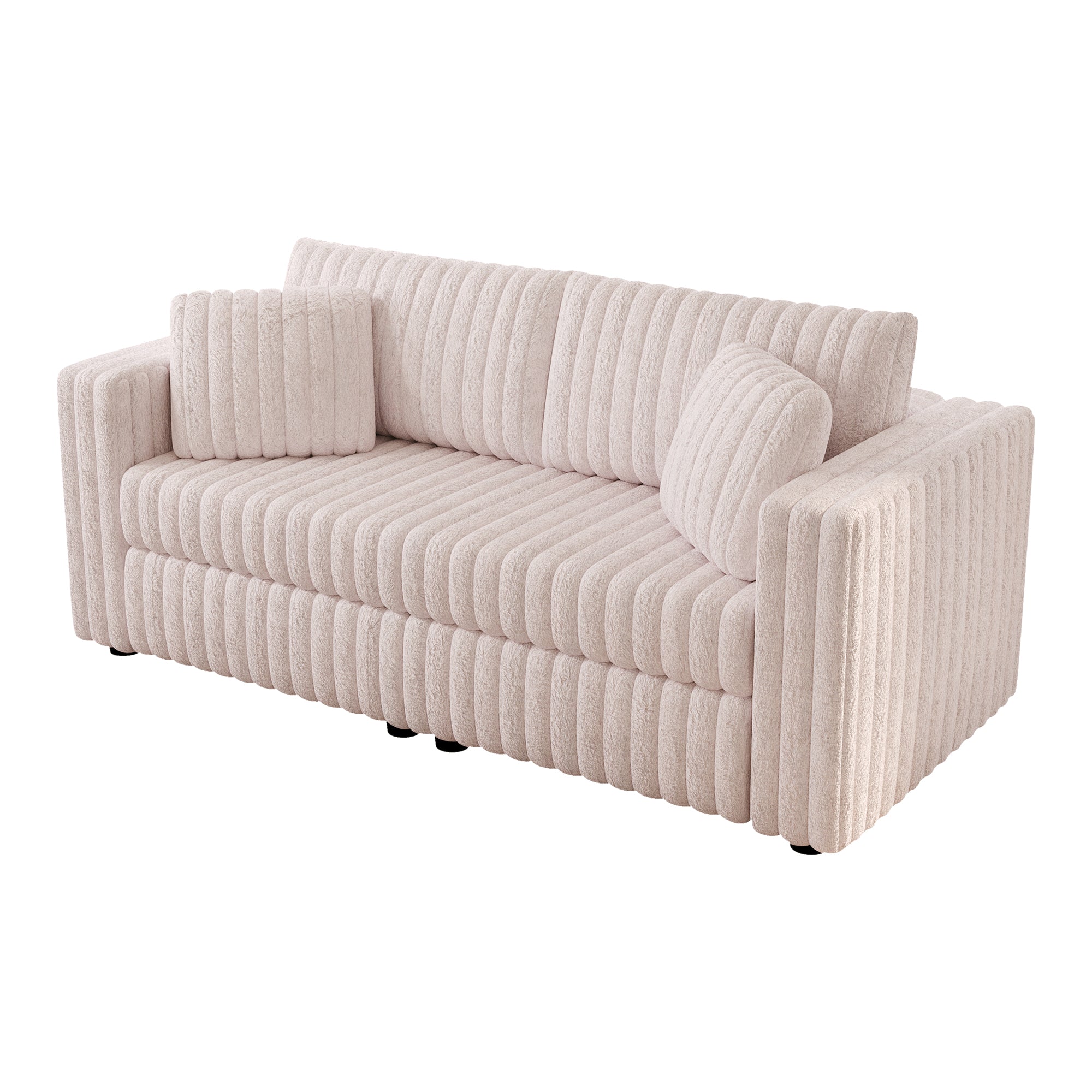 75.6" Soft Modular 2-Person Sofa - Light Pink