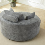 55''L Chenille Foam Single Swivel Chair