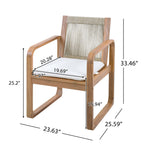 2-Piece Outdoor Dining Chairs Set