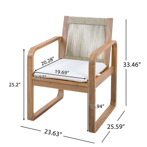 2-Piece Outdoor Dining Chairs Set