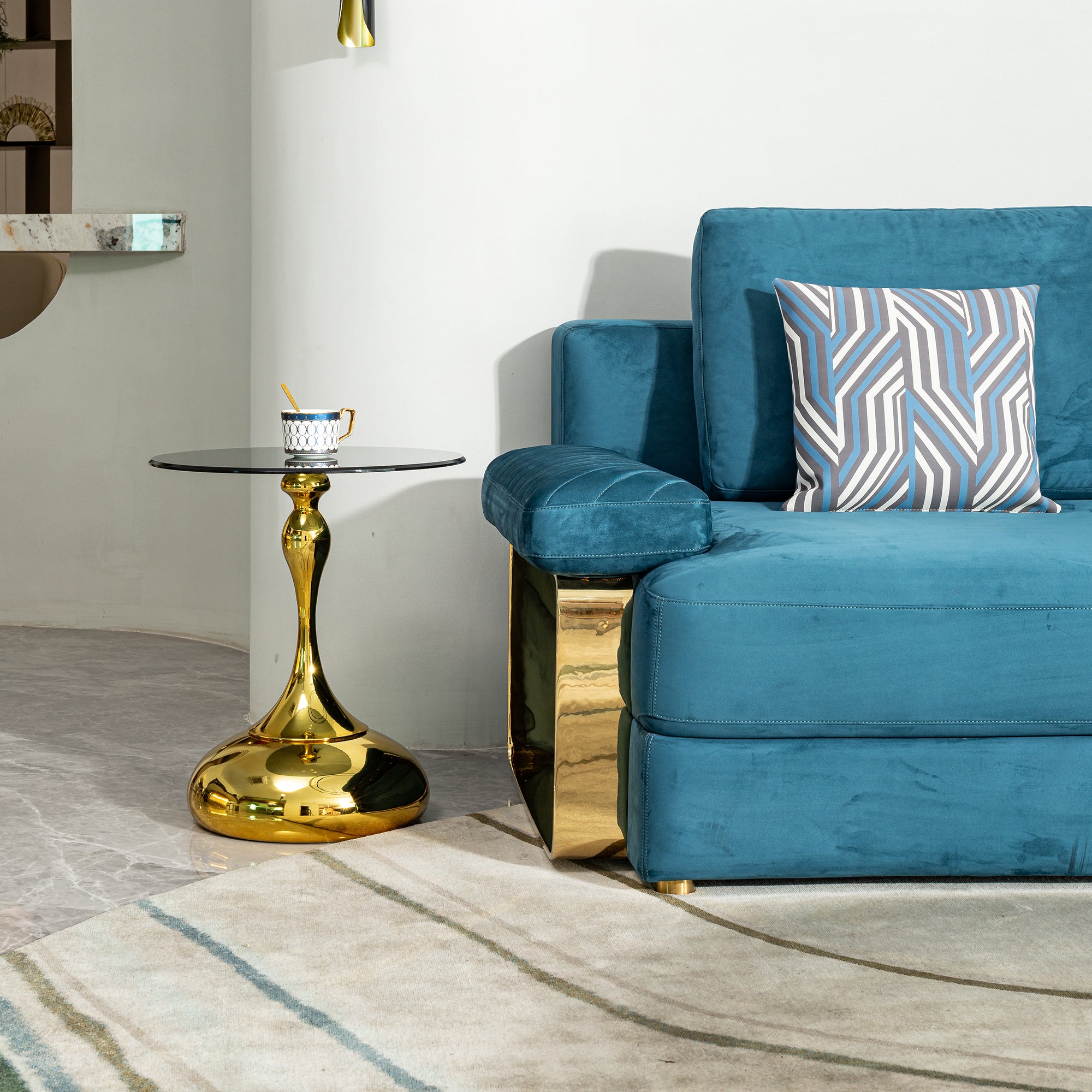 Small Round Side Table for Small Space