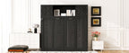 Full Size Murphy Bed with Storage Cabinets