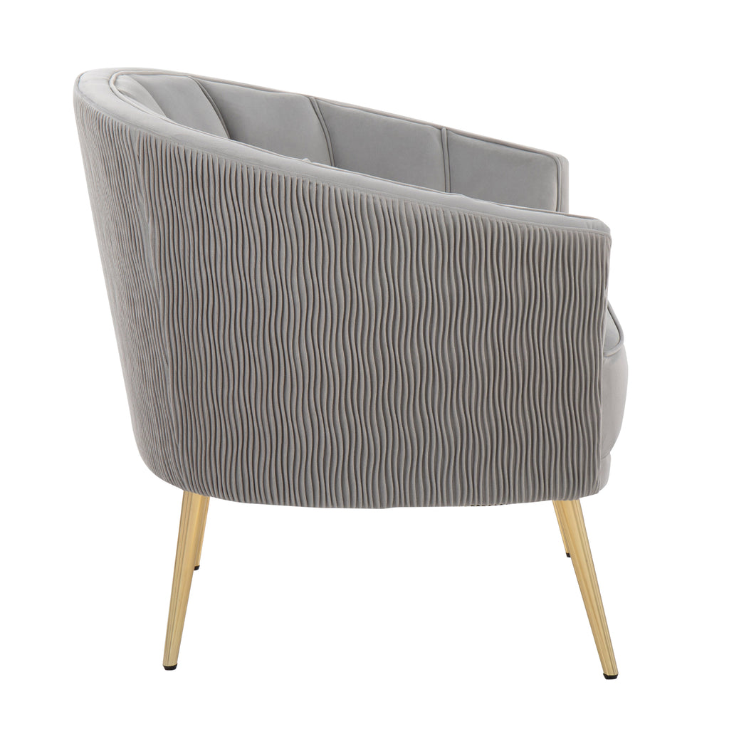 Pleated Waves Contemporary Accent Chair