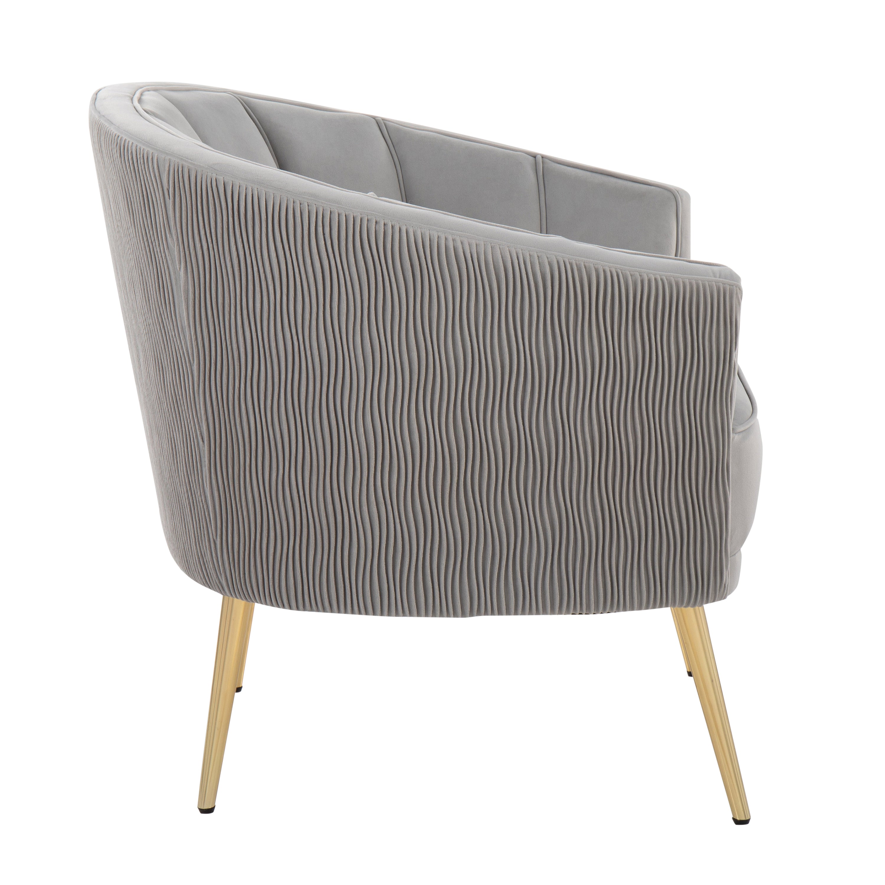 Pleated Waves Contemporary Accent Chair