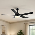 48" Ceiling Fan with Lights and Remote Control, Matte