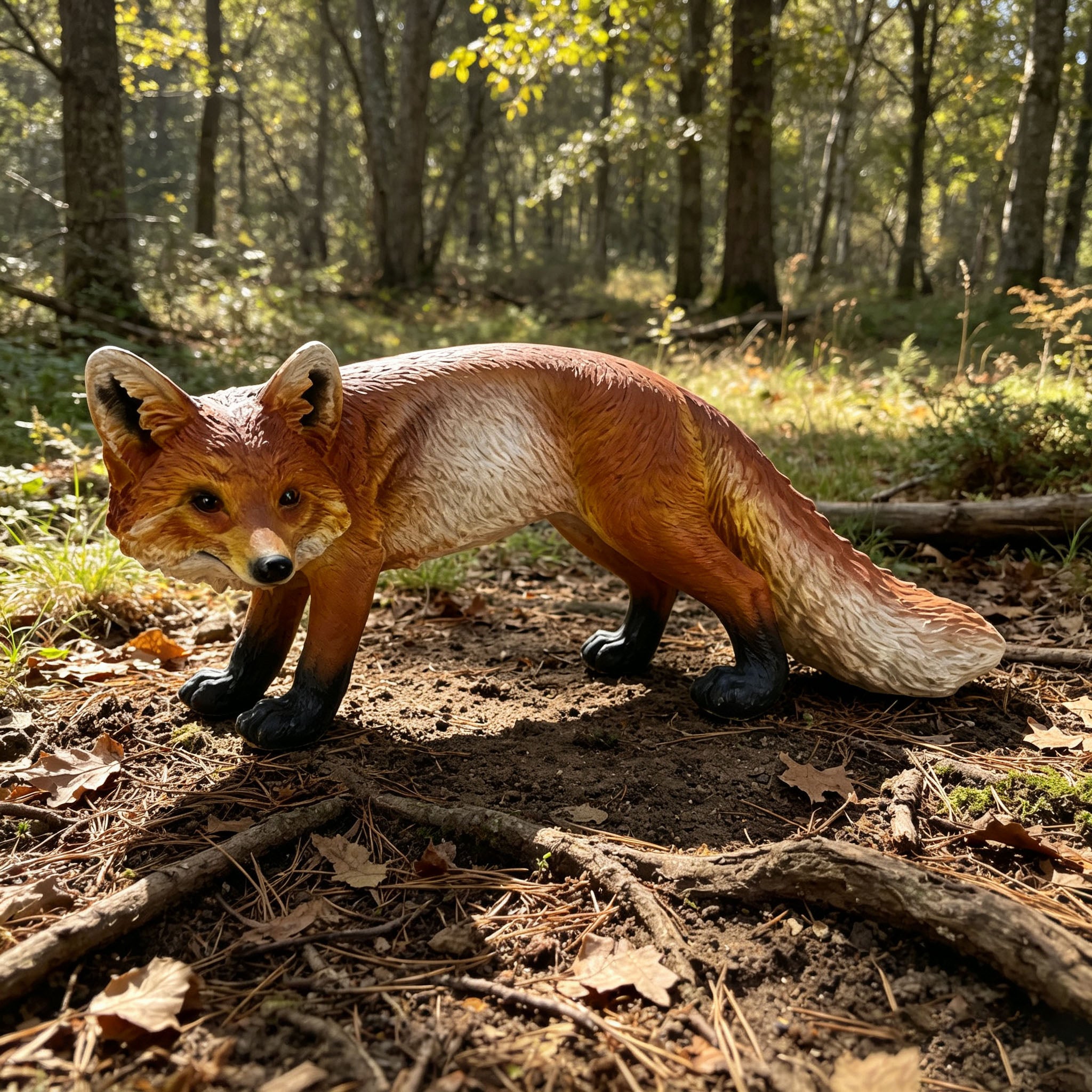 19.69" Long Realistic Fox Statue