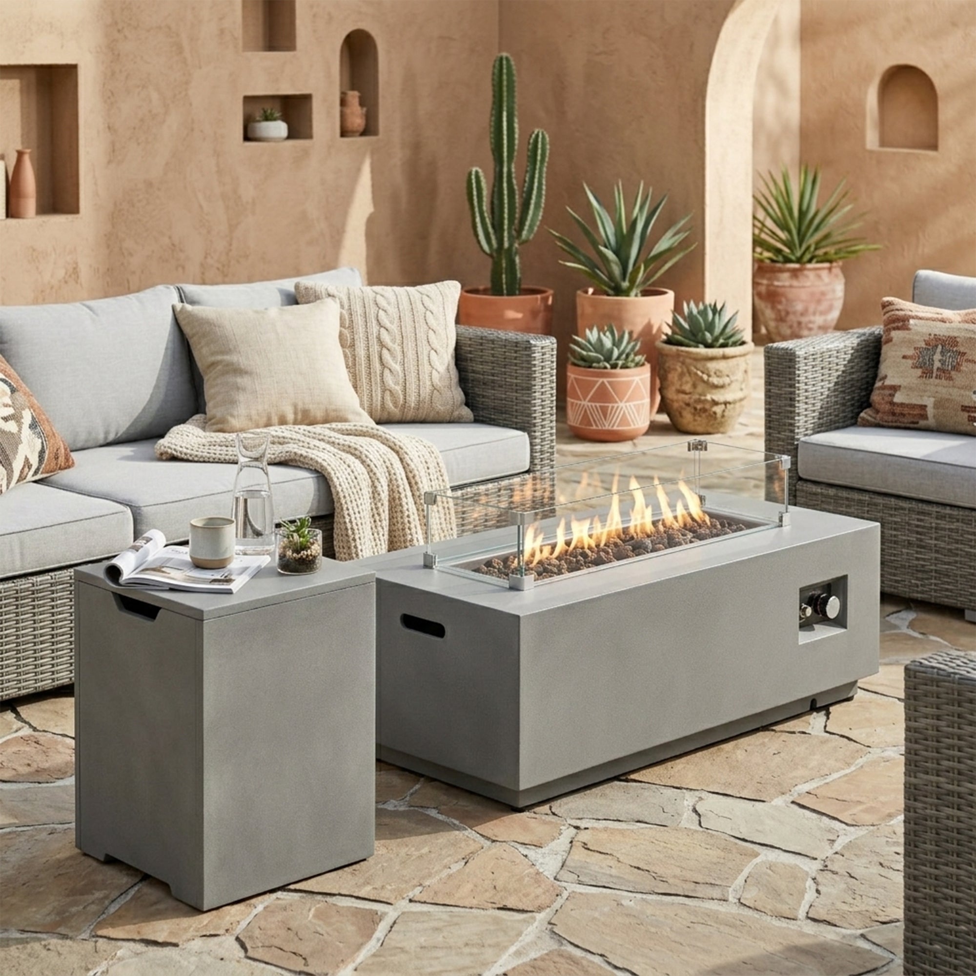 42" Propane Gas Fire Pit Table