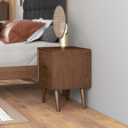 Alexandra Mid-Century Modern Night Stand with 2 Drawers