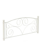 Unique Flower Sturdy Metal Bed Frame with Headboard and Footboard