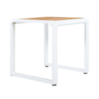 Outdoor Side Table with Teak Wood Top