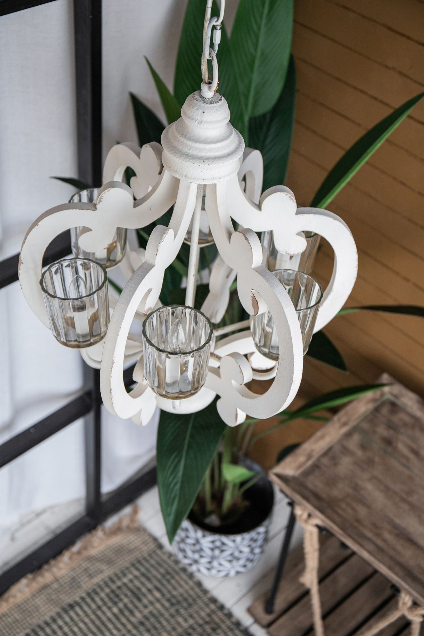 Farmhouse 6-Light Wood Chandelier Pendant Light Fixture