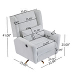 Upholstered 360° Swivel Power Recliner Chair