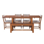 TOPMAX 6-Piece Dining Set with Bench