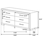 Polk Cappuccino 6-Drawer Dresser