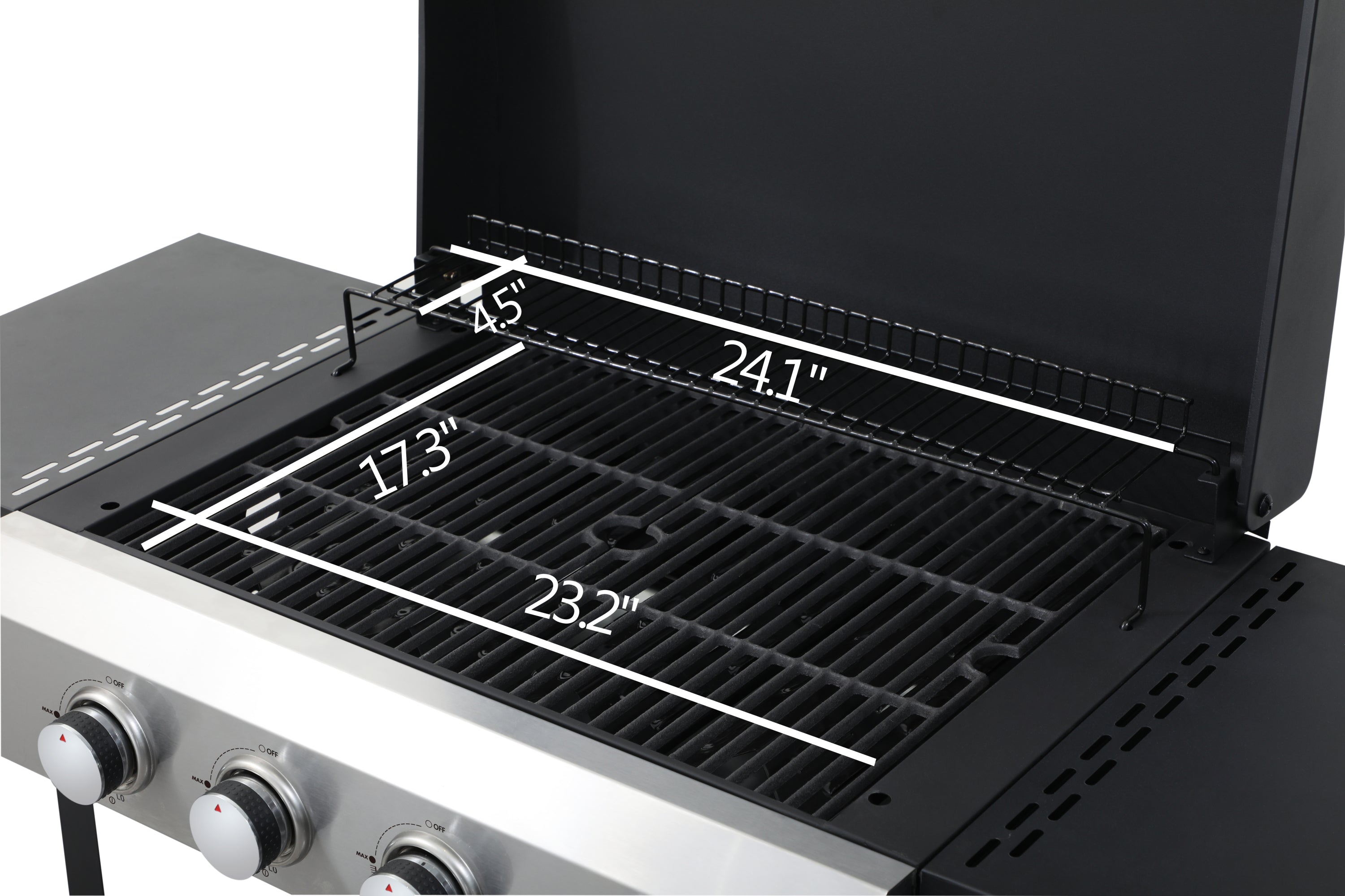 4-Burner Propane Gas BBQ Grill with Stainless Steel Plancha