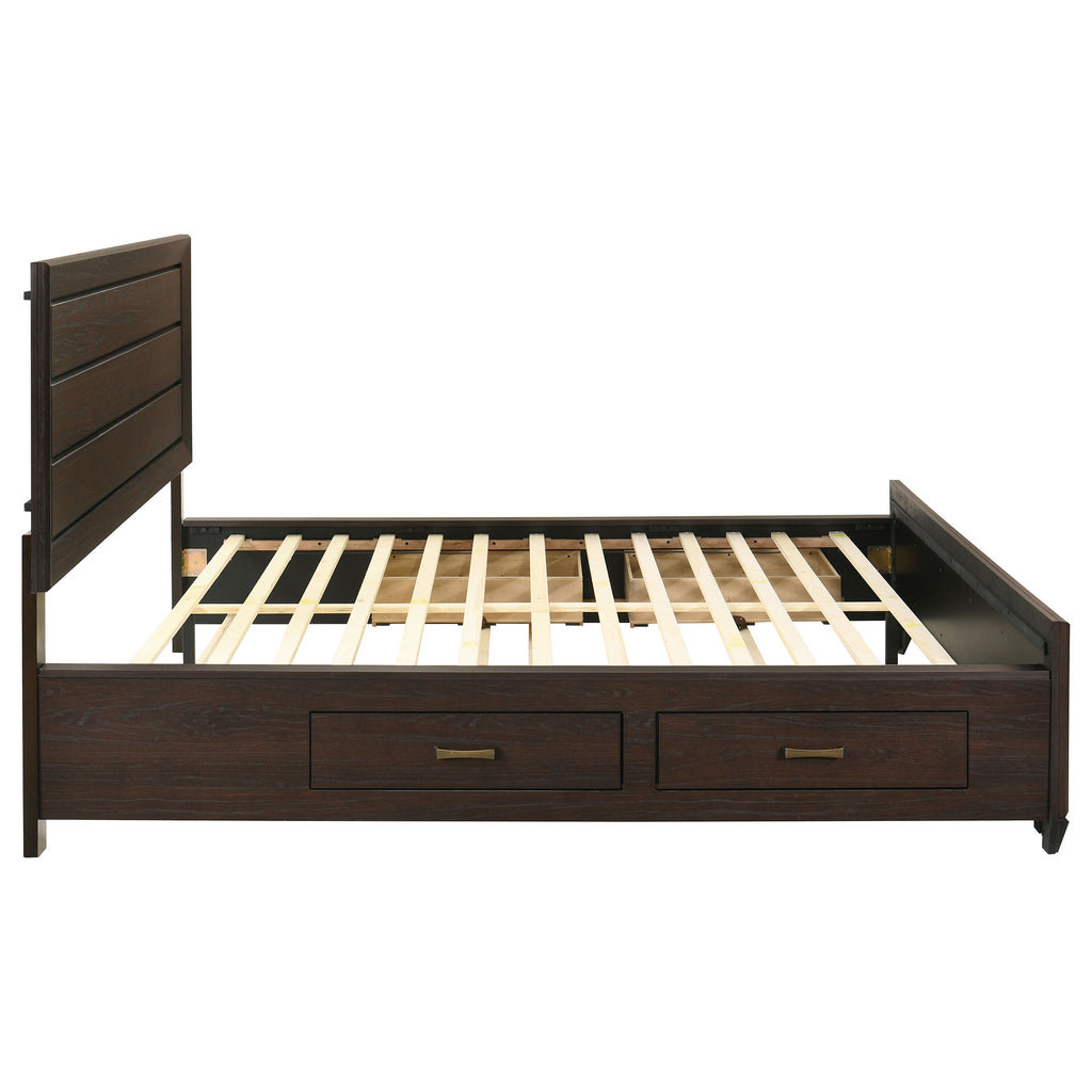 Holmgren Dark Cocoa Eastern King Storage Panel Bed