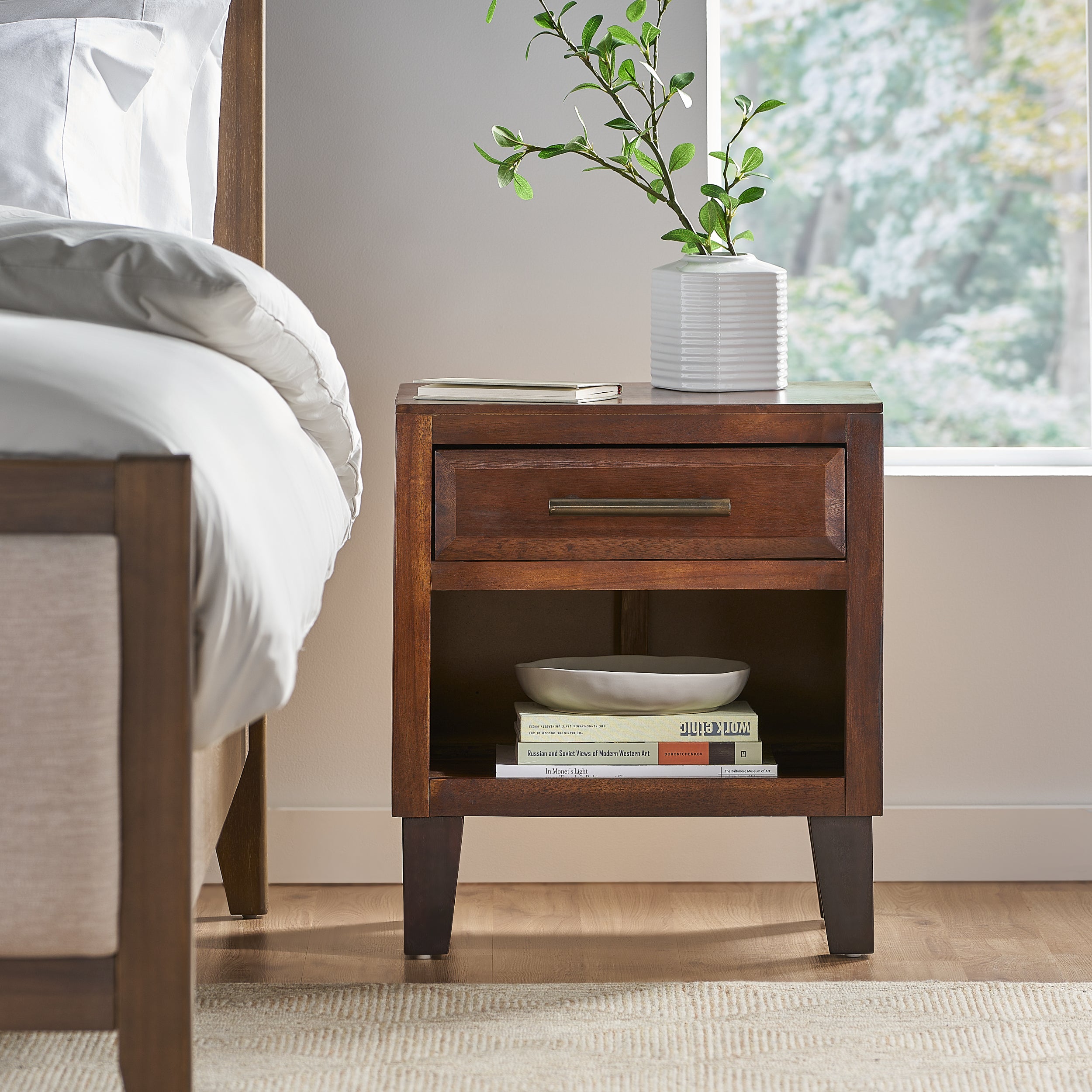Acacia Wood End Table