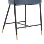 26" H Upholstered Counter Stool Set of 2 - Navy