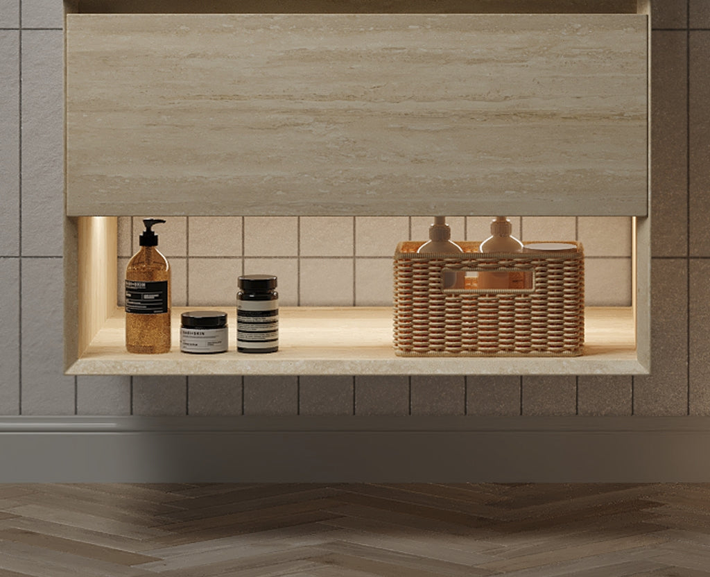 Frigga 30" Wall-Mounted Cabinet with One Drawer and Open Shelf