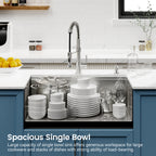 Stainless Steel Kitchen Sink, 30″x19″ Single Bowl