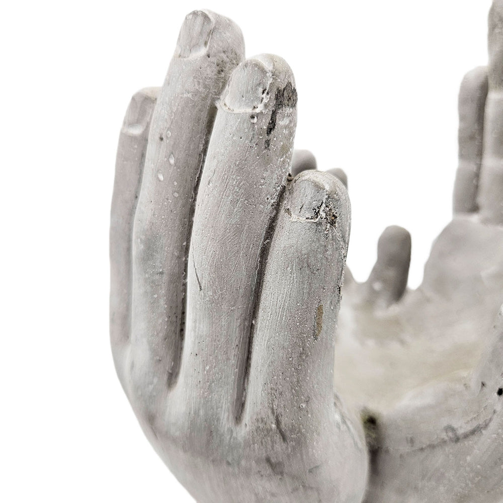 Set of 2 Accepting Hands Accent Cement Hand Decor