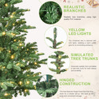 7ft Pre-Lit Christmas Tree with 400 Warm White LED Lights