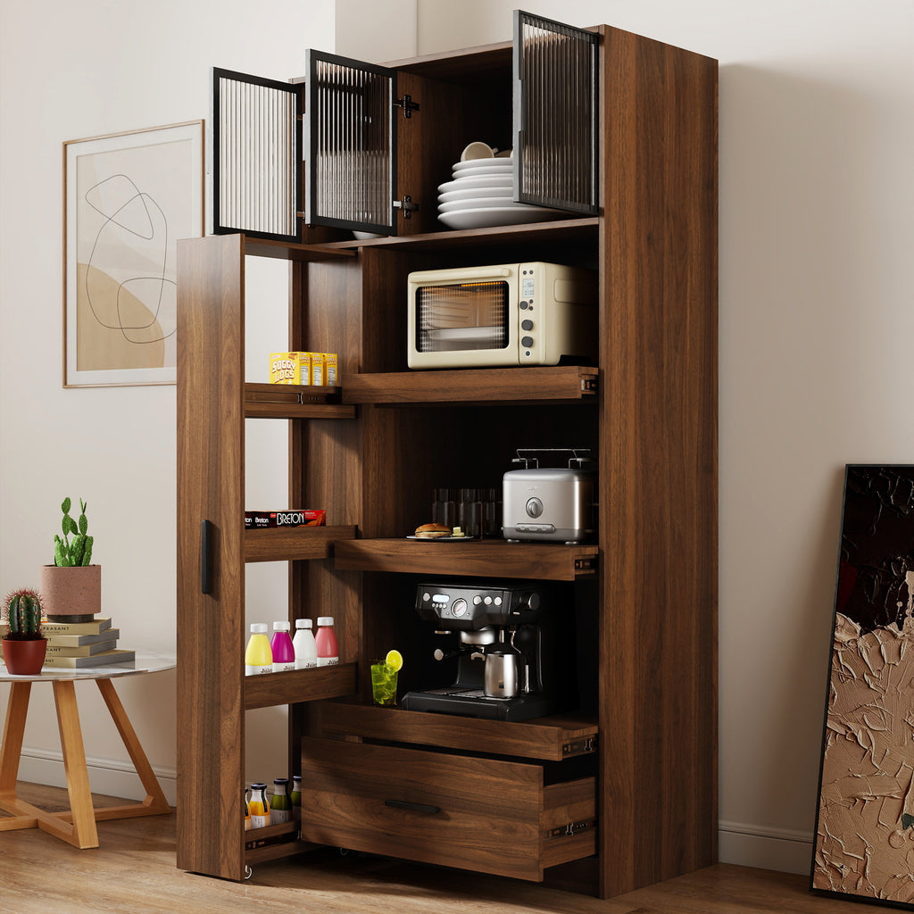 70.87" Tall Kitchen Pantry Cabinet