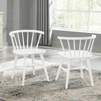 Edo White Wood 5-Piece Dining Set