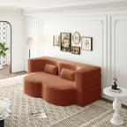 Modern Floor Sofa with 2 Pillows