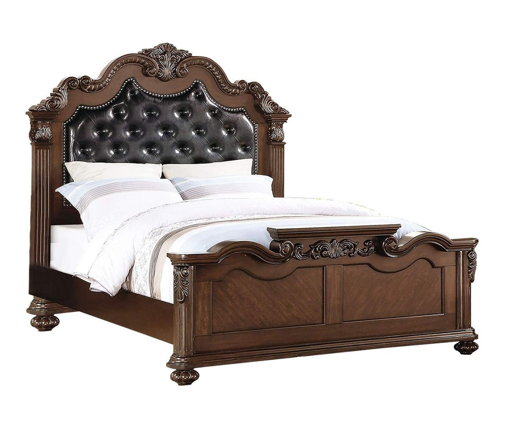 Gorgeous Traditional Antique Cherry Eastern King Size Bed Set