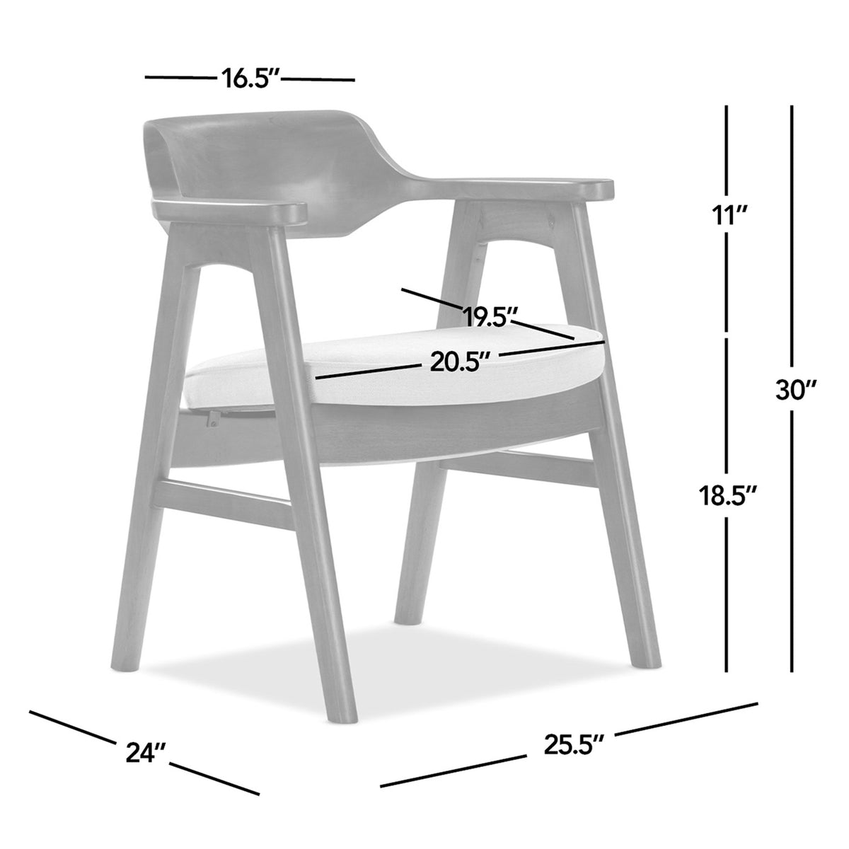 Hayes Curved Reclaimed Pine Dining Arm Chair