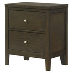 Clement Dark Cocoa 2-Drawer Nightstand Bedside Table