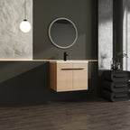 24" Wall Mounted Bathroom Vanity with Resin Basin