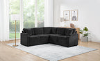 L-shaped Sectional Sofa Bed with Hidden Storage