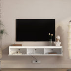High-Gloss Suspended TV Cabinet