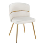 Dining Chair Set in Velvet and Gold