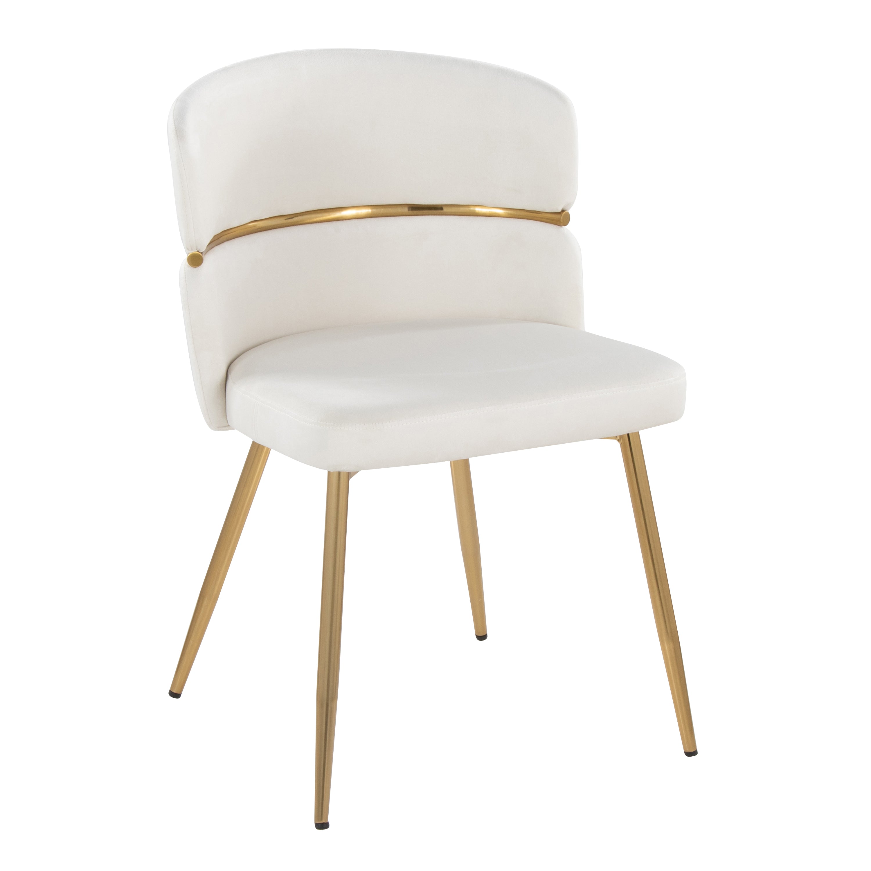 Dining Chair Set in Velvet and Gold