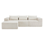 107" Compressed Sectional Sofas (Beige)