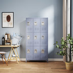 9 Door 72"H Metal Lockers With Lock